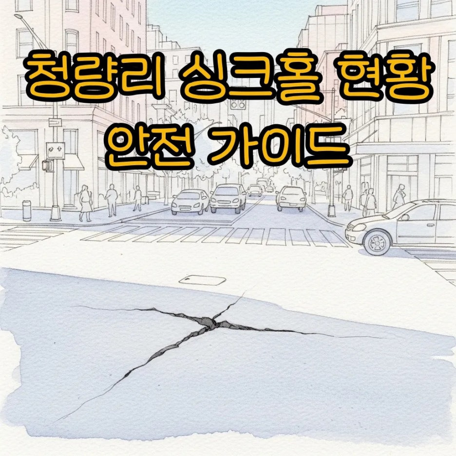 떡전교 사거리 인근의 지반 상황을 묘사한 수채화 이미지