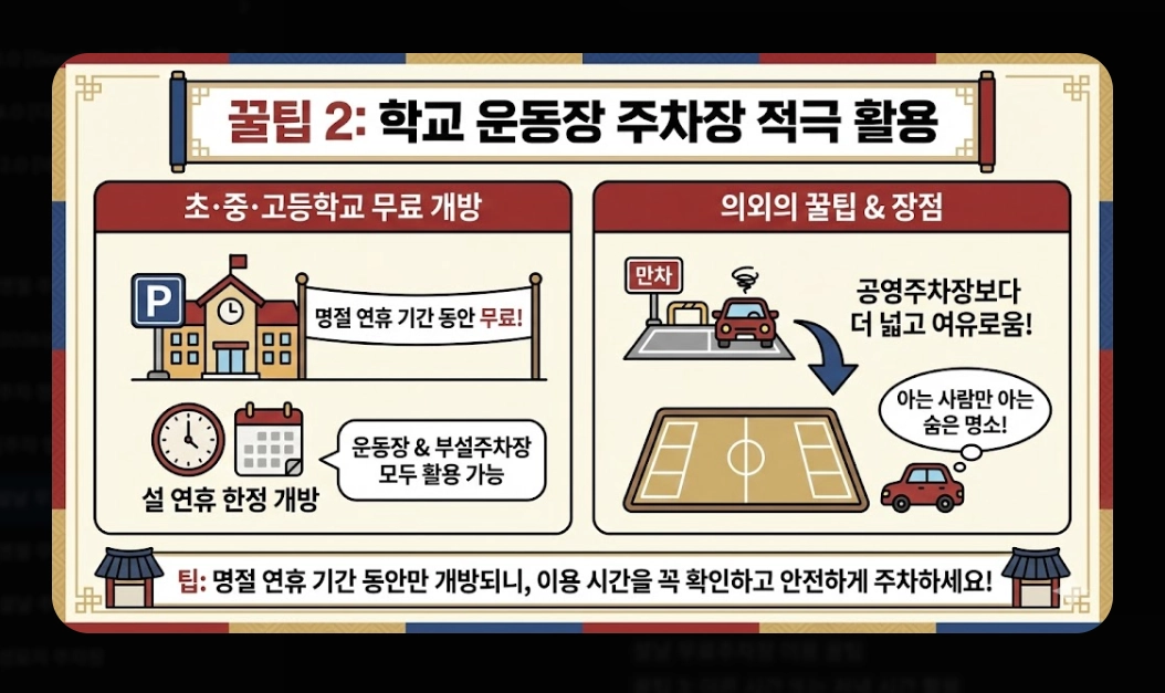 설날 무료주차장(2026 설날, 개방 기간, 전국 권역별)(+ 이용 꿀팁)