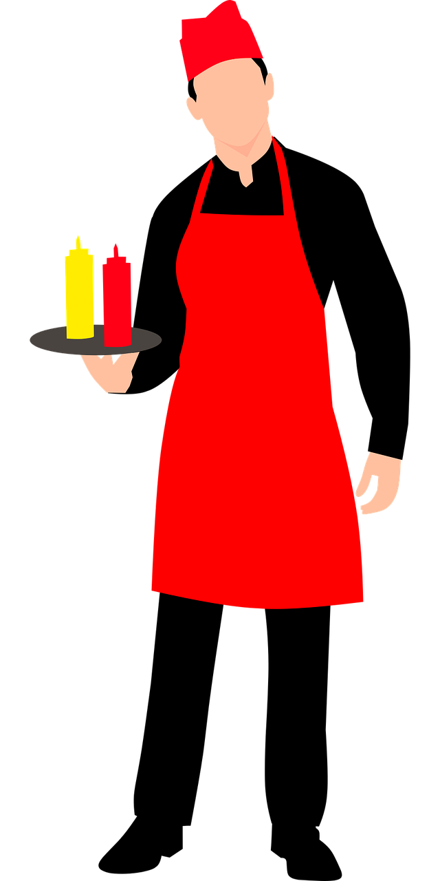 식당에서 서빙하는 사람