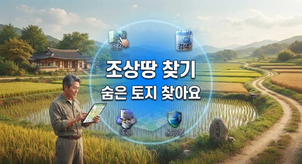 조부모님이 보유했던 토지를 찾고 있는 남성