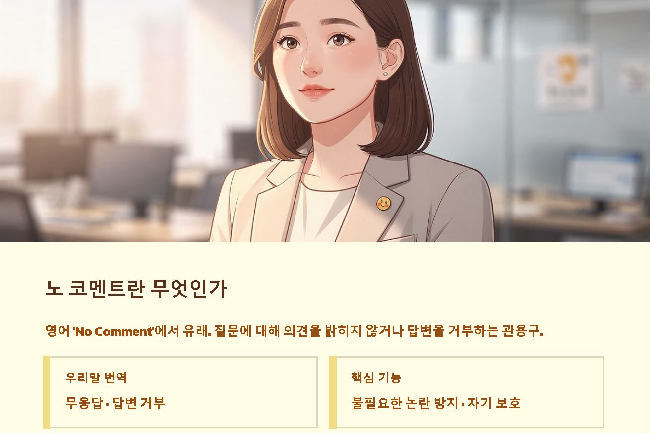 노 코멘트 뜻