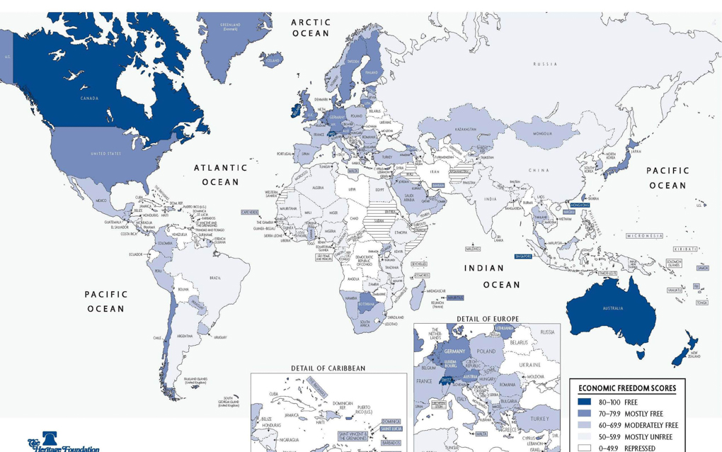 헤리티지재단이 만든 세계지도