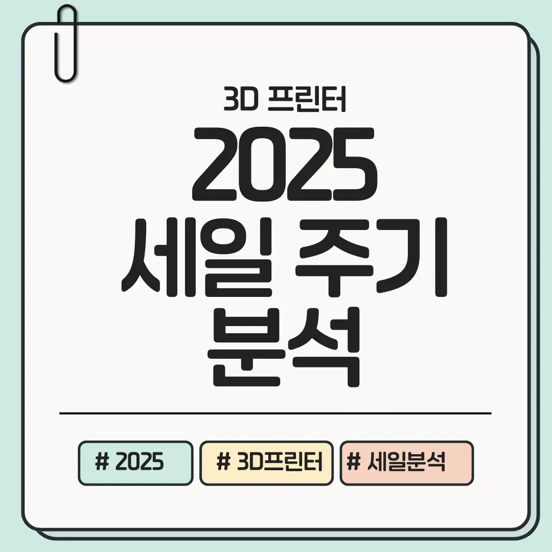 [지금 시기만 정리해도 내년이 편해지는] 2025년 3D 프린터 세일 시기 분석 ❘ 2026년 구매 전략 캘린더 간편 확인