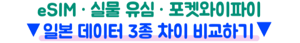 일본-eSIM-유심-포켓와이파이-비교