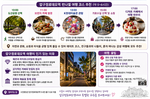 반나절 여행코스 추천