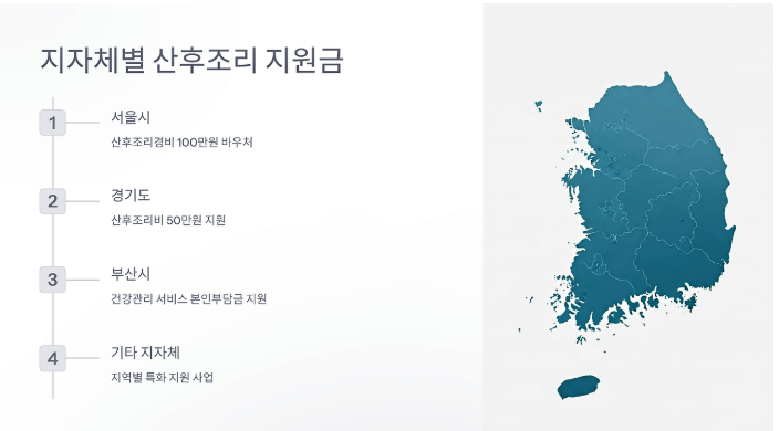 지자체별 산후조리 지원금액