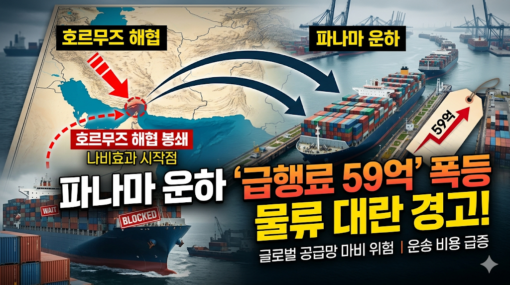 파나마 운하 마비&hellip;급행료 59억 폭등과 호르무즈 봉쇄에 글로벌 물류 대란 총정리
