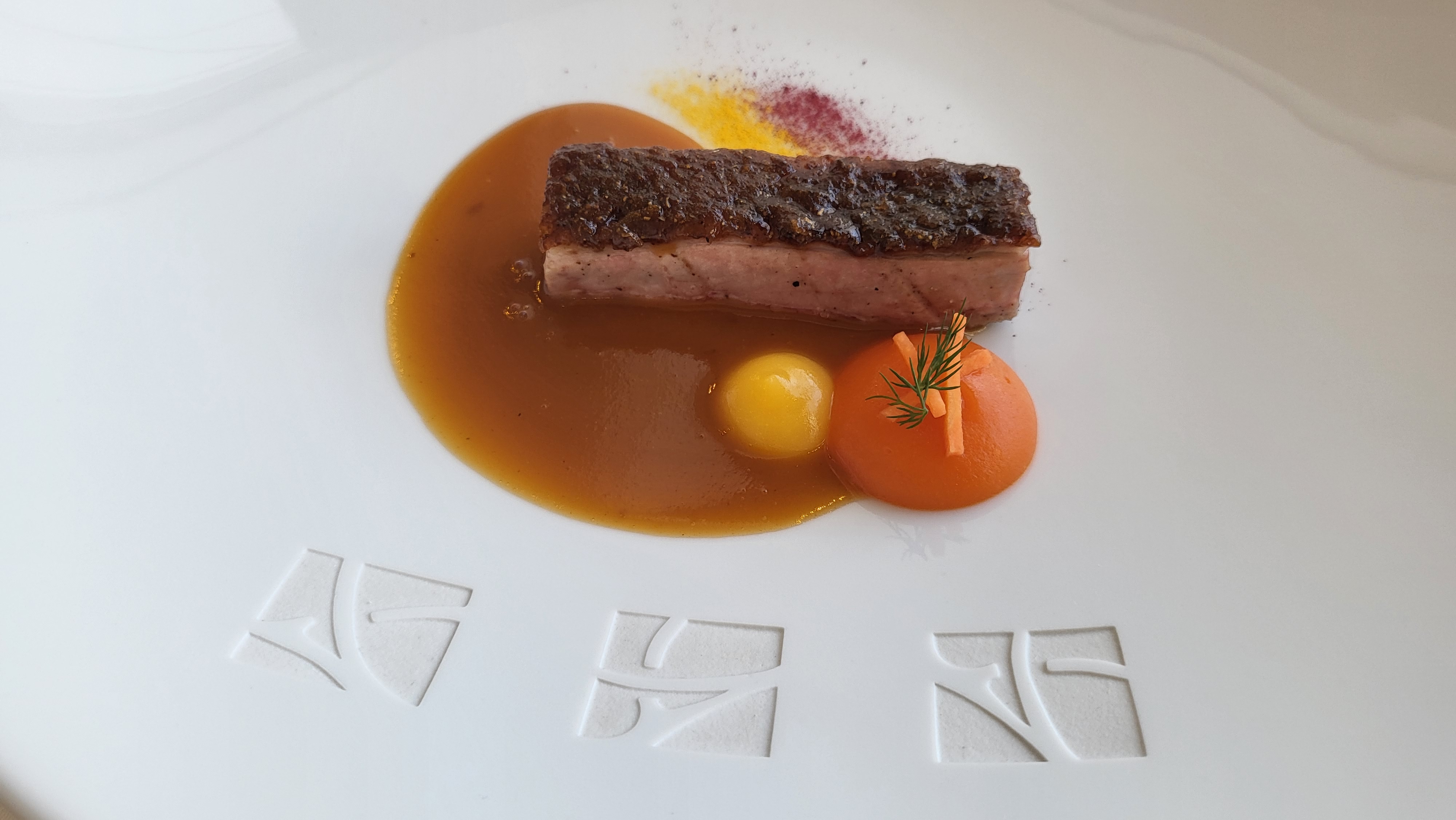 오리 가슴살 구이, 한라봉과 당근겔, 오리쥬스