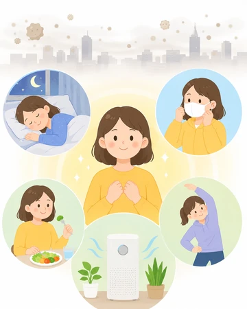 미세먼지 많은 날 생활 리듬 관리 장면9