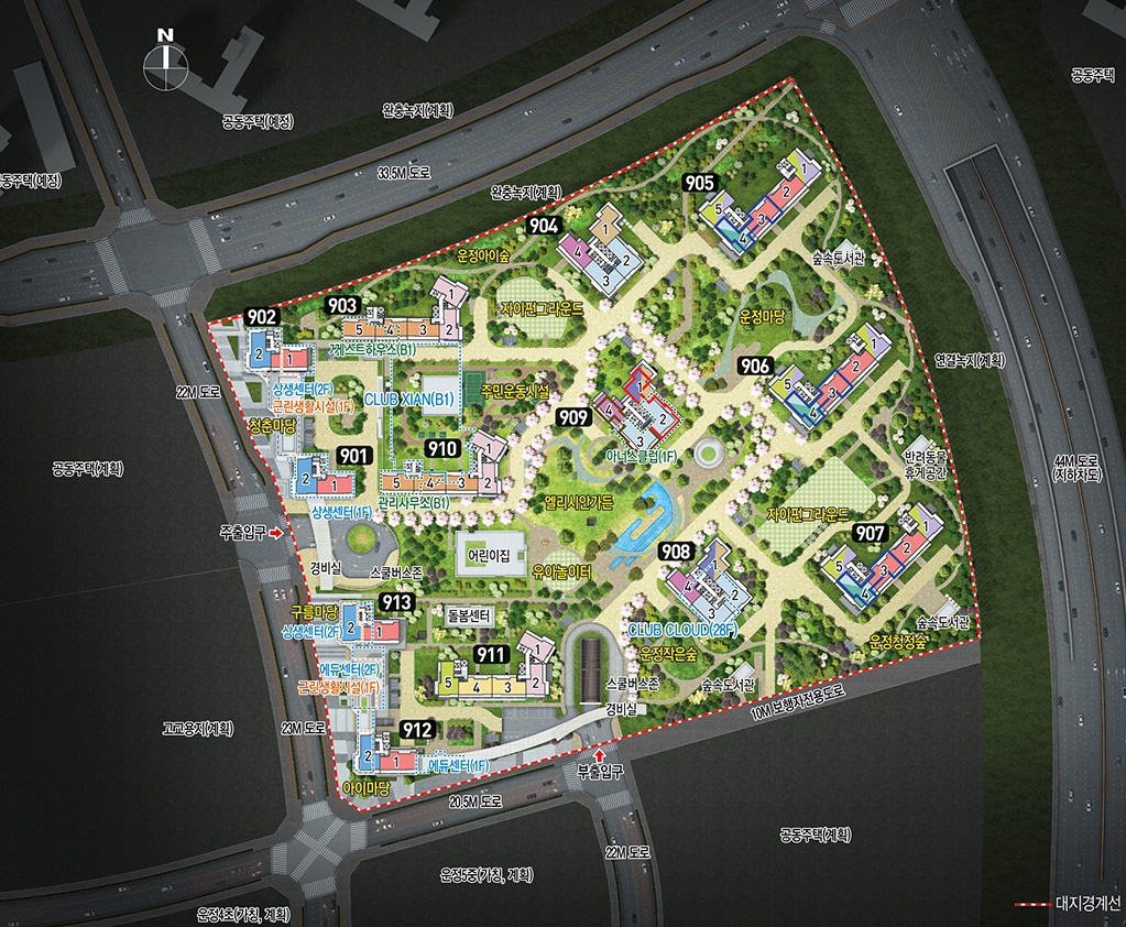 운정자이 시그니처 동･호수 배치도