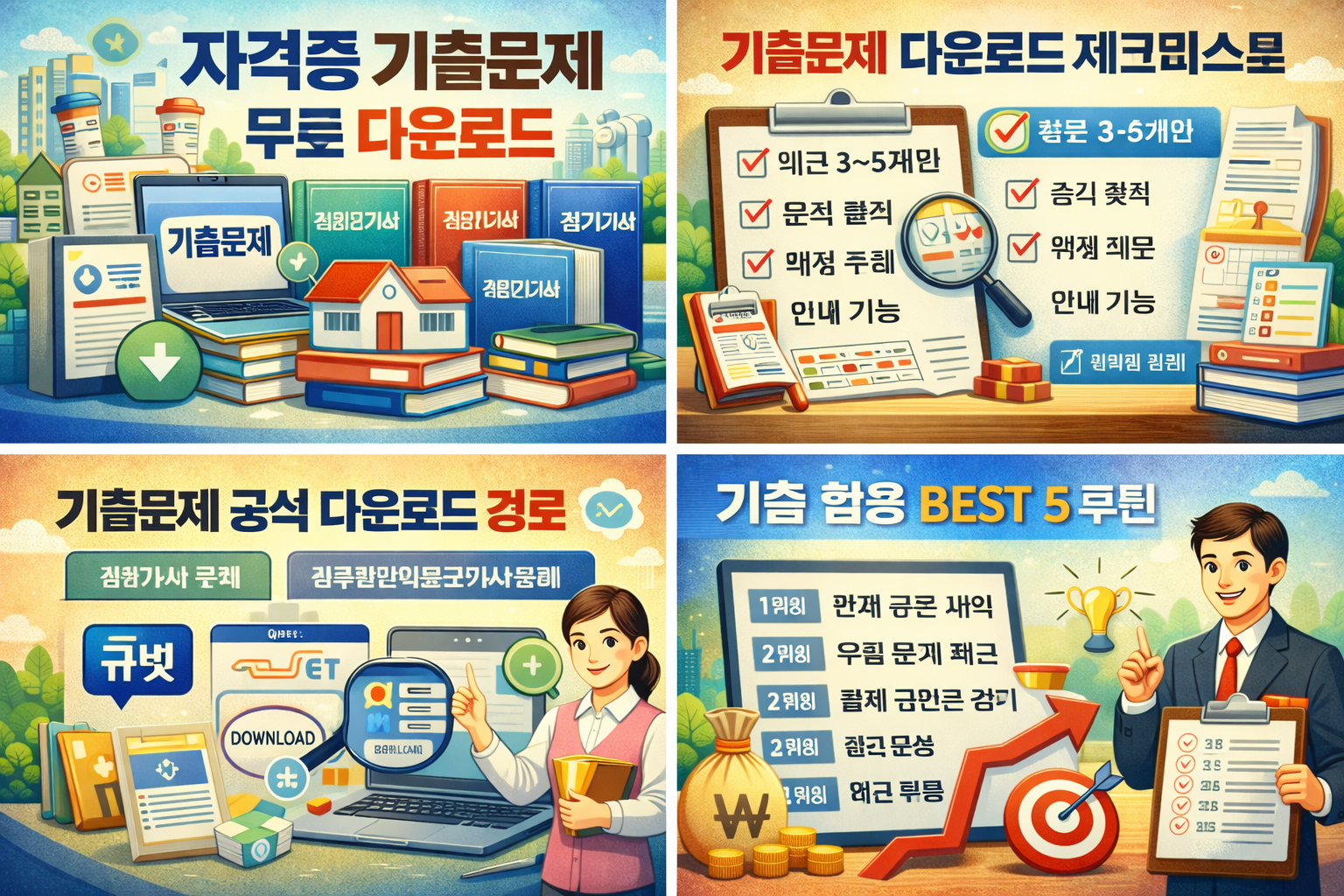 자격증 기출문제 무료 다운로드 BEST 5 전략｜합격률 높이는 실전 가이드