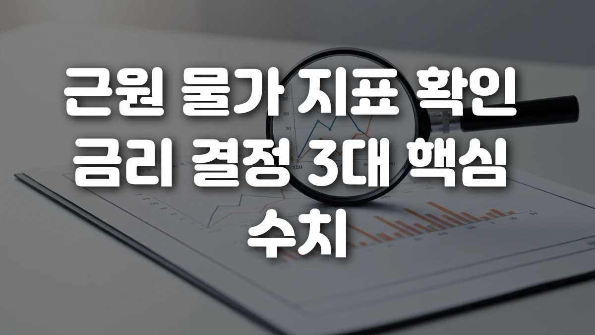 근원 물가 지표 확인 금리 결정 3대 핵심 수치