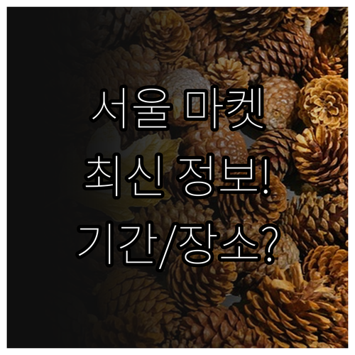 2025 서울 크리스마스 마켓 기간 ..