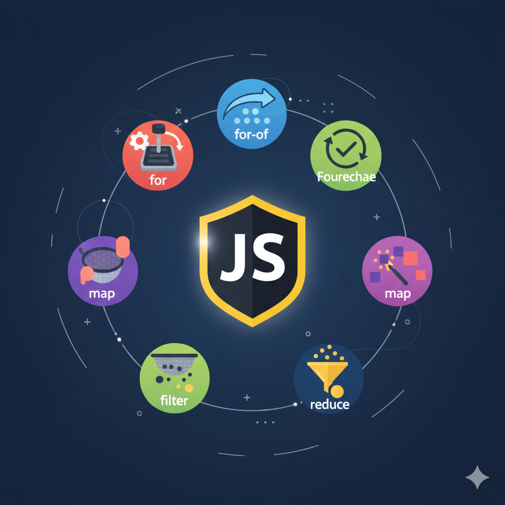자바스크립트 배열 순회 마스터: for, for-of, forEach, map, filter, reduce 완전 비교 및 활용법