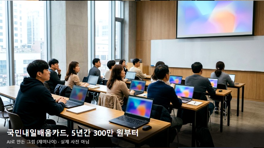 국민내일배움카드 2026 한도 300만 원 - 대표 그림