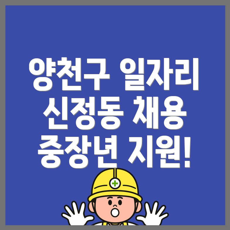 서울 양천구 신정동 중장년 노인 일자리