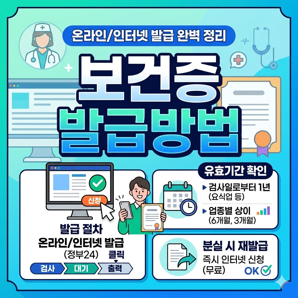 보건증 발급방법 ❘ 온라인 인터넷 발급 ❘ 유효기간 및 재발급 총정리
