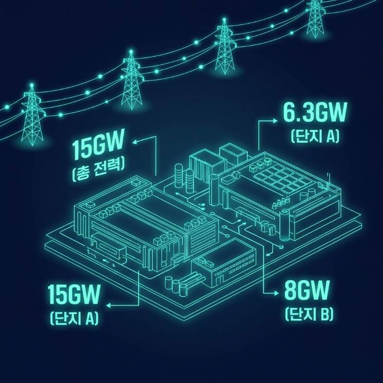반도체 산단 30GW 전력 수요 내역을 보여주는 인포그래픽]