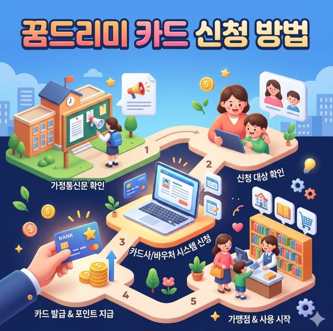 꿈드리미 카드 신청 방법 사용기간 잔액조회 바우처 사용처