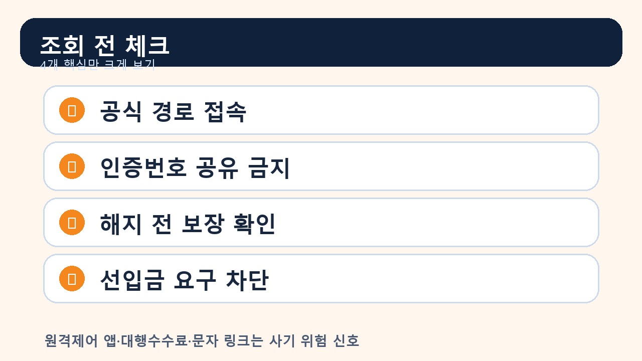 숨은 보험금 찾기 2026 스미싱 주의 체크리스트 이미지