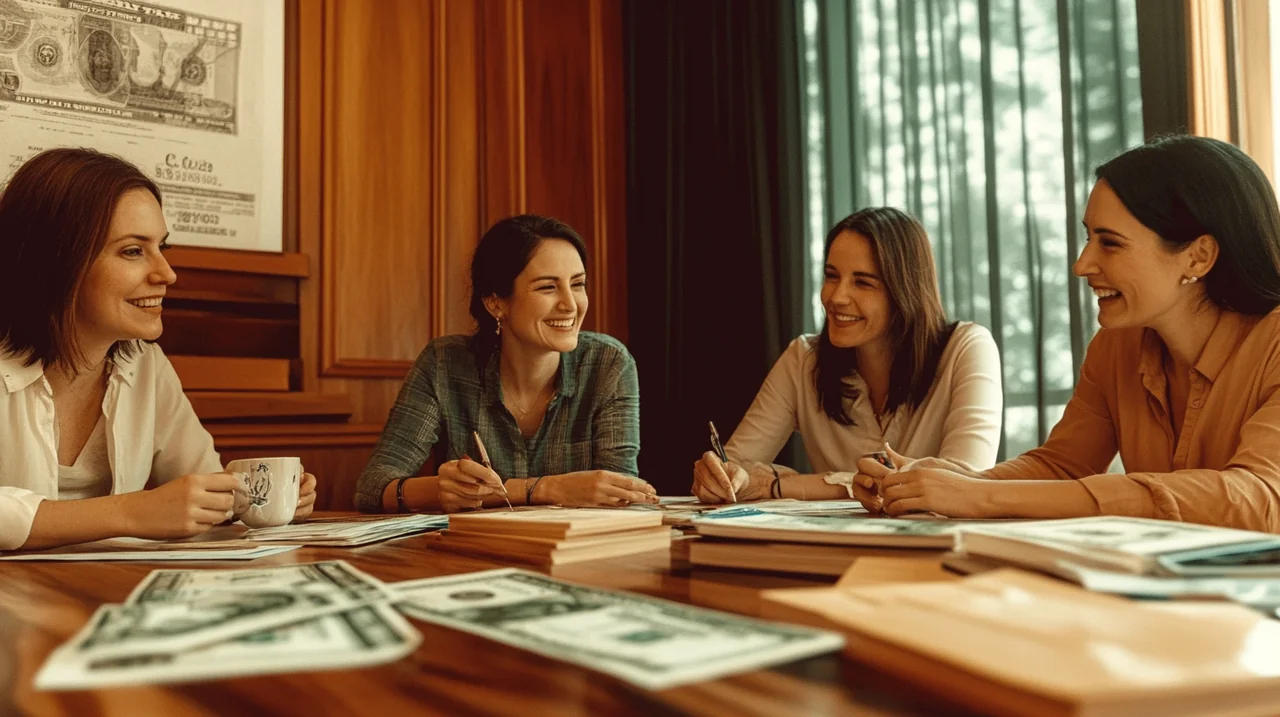 미래 미국 달러 가치에 대한 예측을 공유하며 금융 전문가들이 논의하는 세미나. 전문적이고 참여적인 분석을 전달하는 고품질 시각적 정보.
