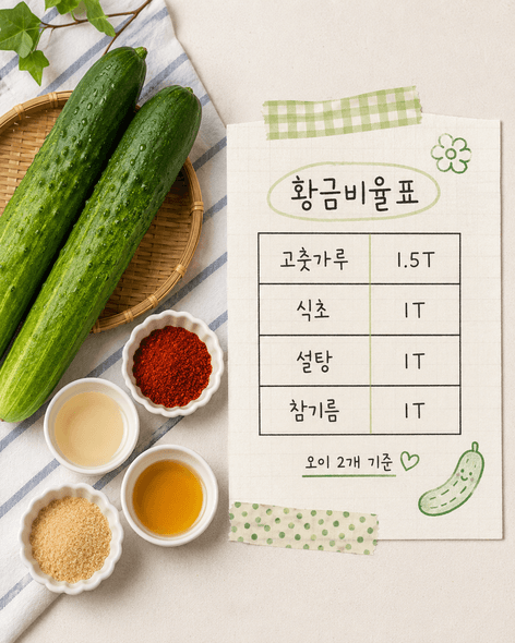 오이무침 황금레시피