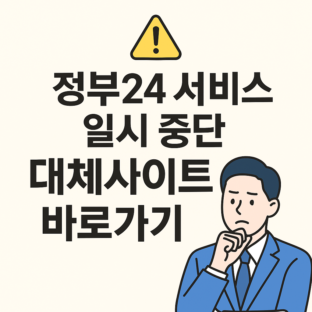 정부24 서비스 중단 증명서 대체 발급 사이트 총정리