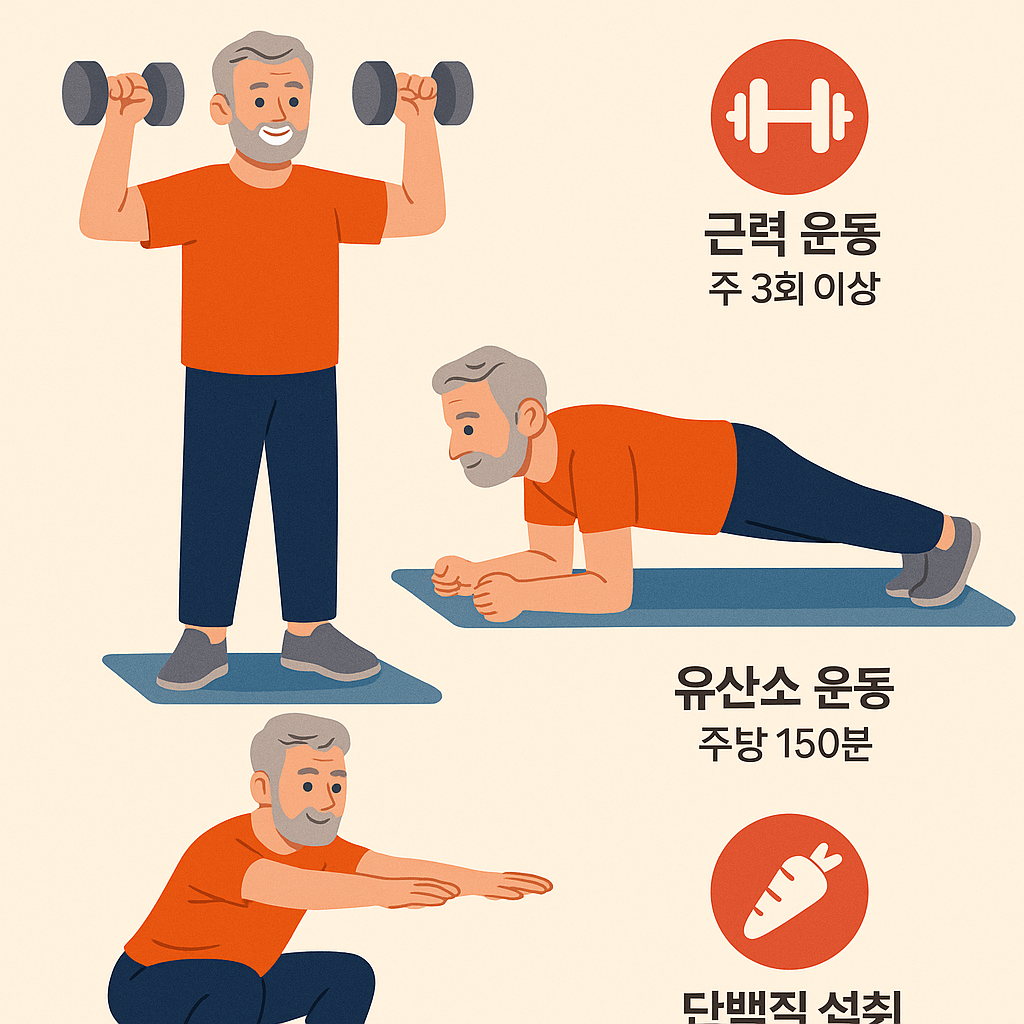 중년을 위한 근육 유지 운동법 사진