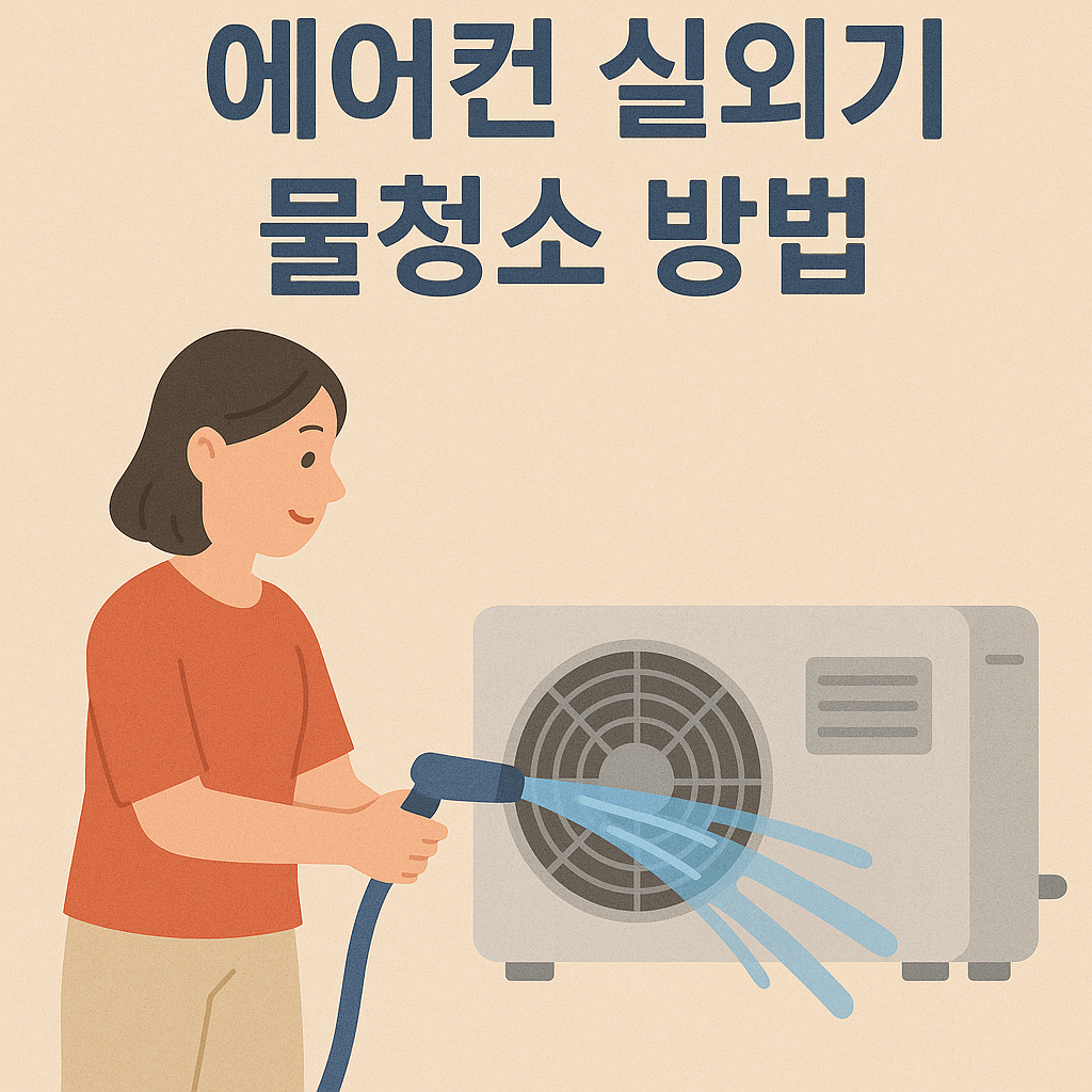에어컨 실외기 물청소 방법