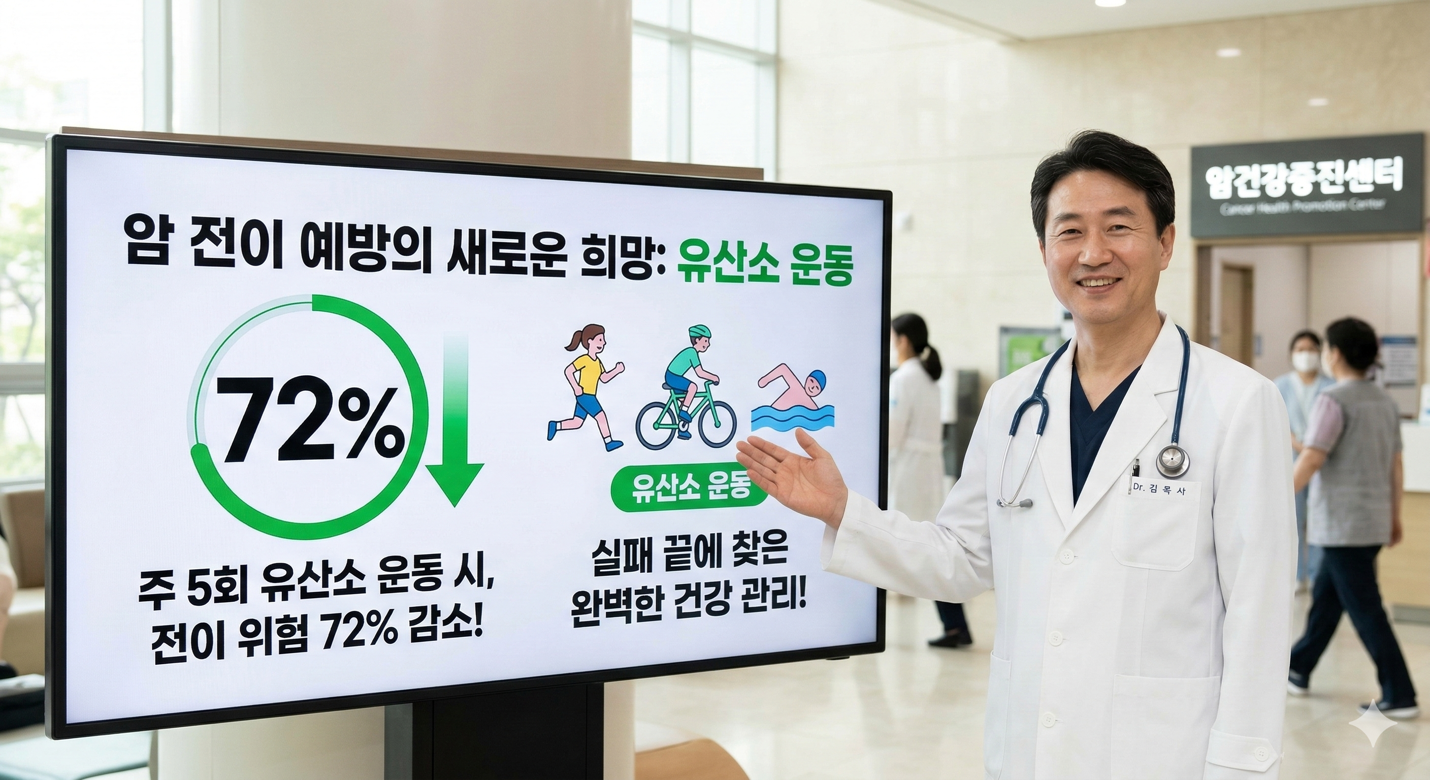 암 예방 유산소 운동 주 5회