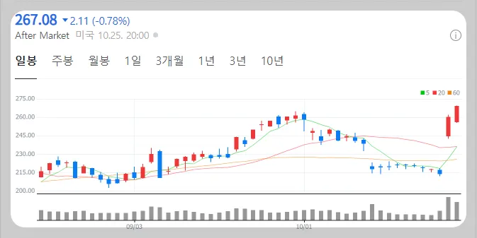 테슬라-일봉차트