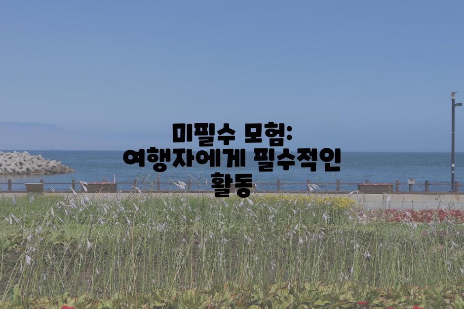 미필수 모험: 여행자에게 필수적인 활동