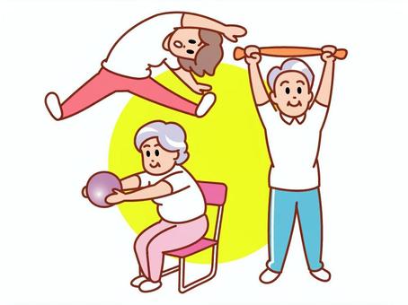노인 스트레칭