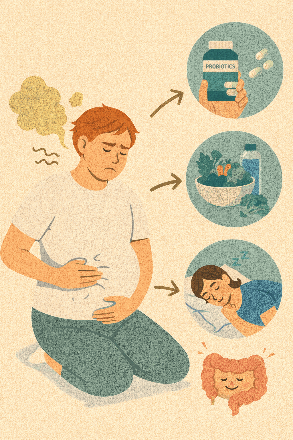 가스와 장 건강 관련 이미지