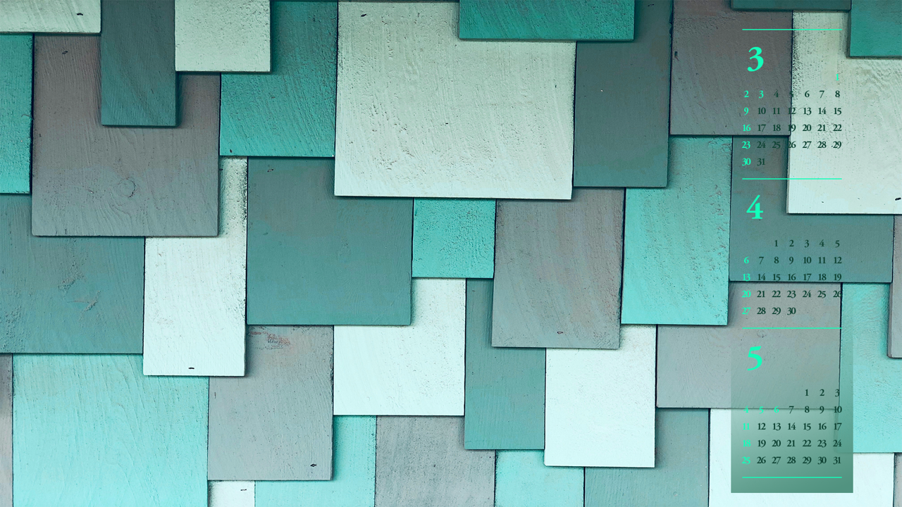 03 녹색 나무 판재 B - 2025년4월 노트북배경화면