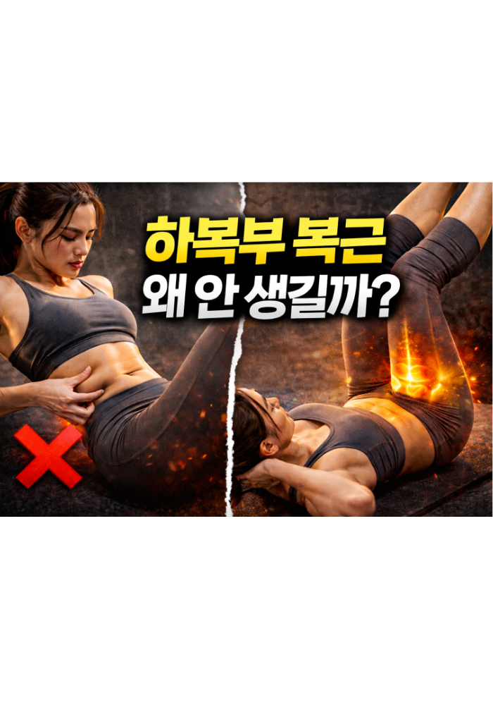 아랫배 운동이 효과 없는 이유 : 하복부 복근이 안 생기는 진짜 원인