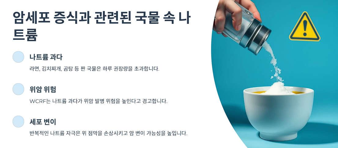 암세포 증식과 관련된 국물 속 나트륨