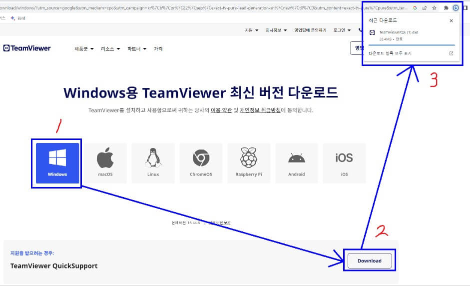 팀뷰어 다운로드