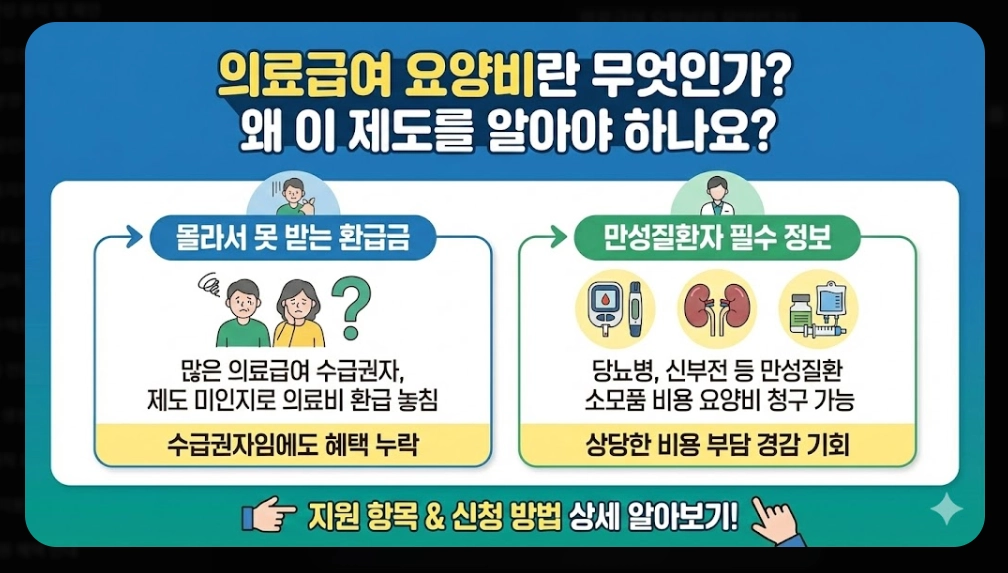 의료급여(요양비)신청, 지원대상, 지원항목, 지원금액