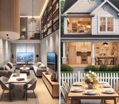 한국과 미국 신혼부부의 신혼집 이미지