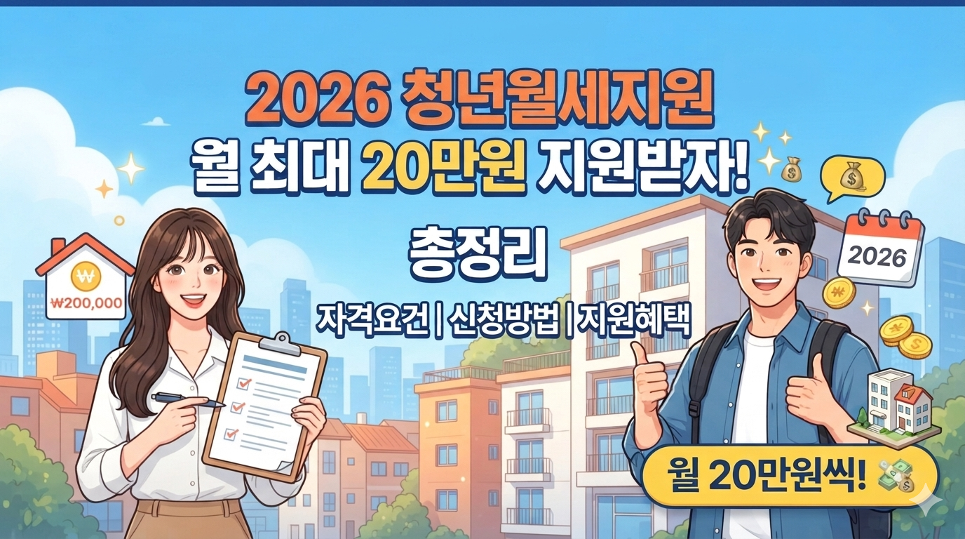 2026 청년월세지원 총정리 신청자격 지원금 신청방법 제출서류 지급일 안내