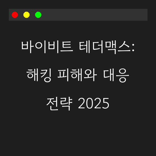 바이비트 테더맥스: 해킹 피해와 대응 전략 2025 대표 이미지