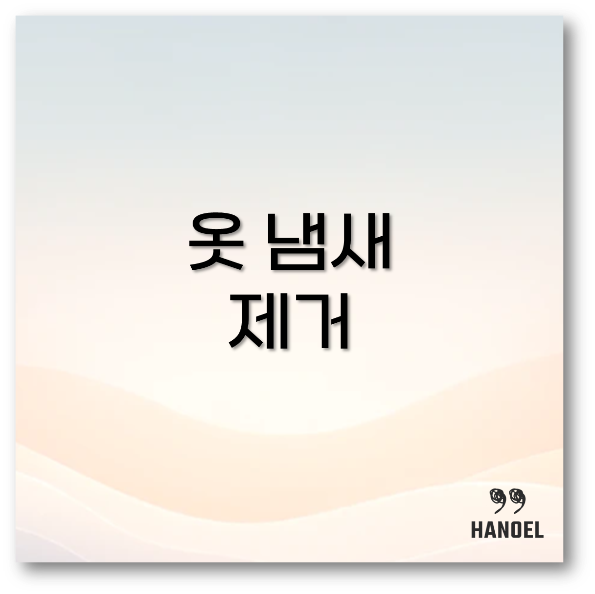 옷 냄새 제거1