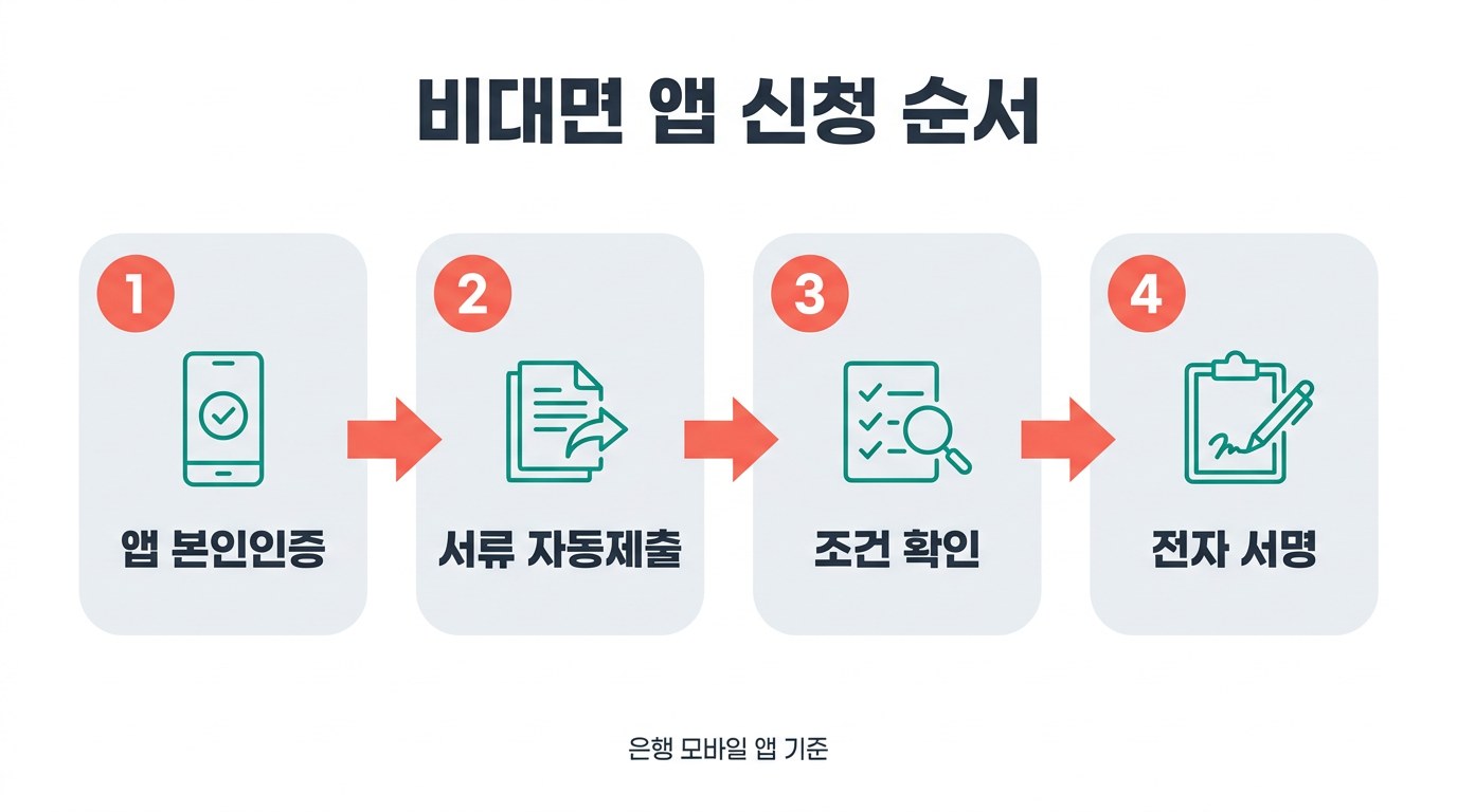 마이너스통장 개설 비대면 앱 신청 순서