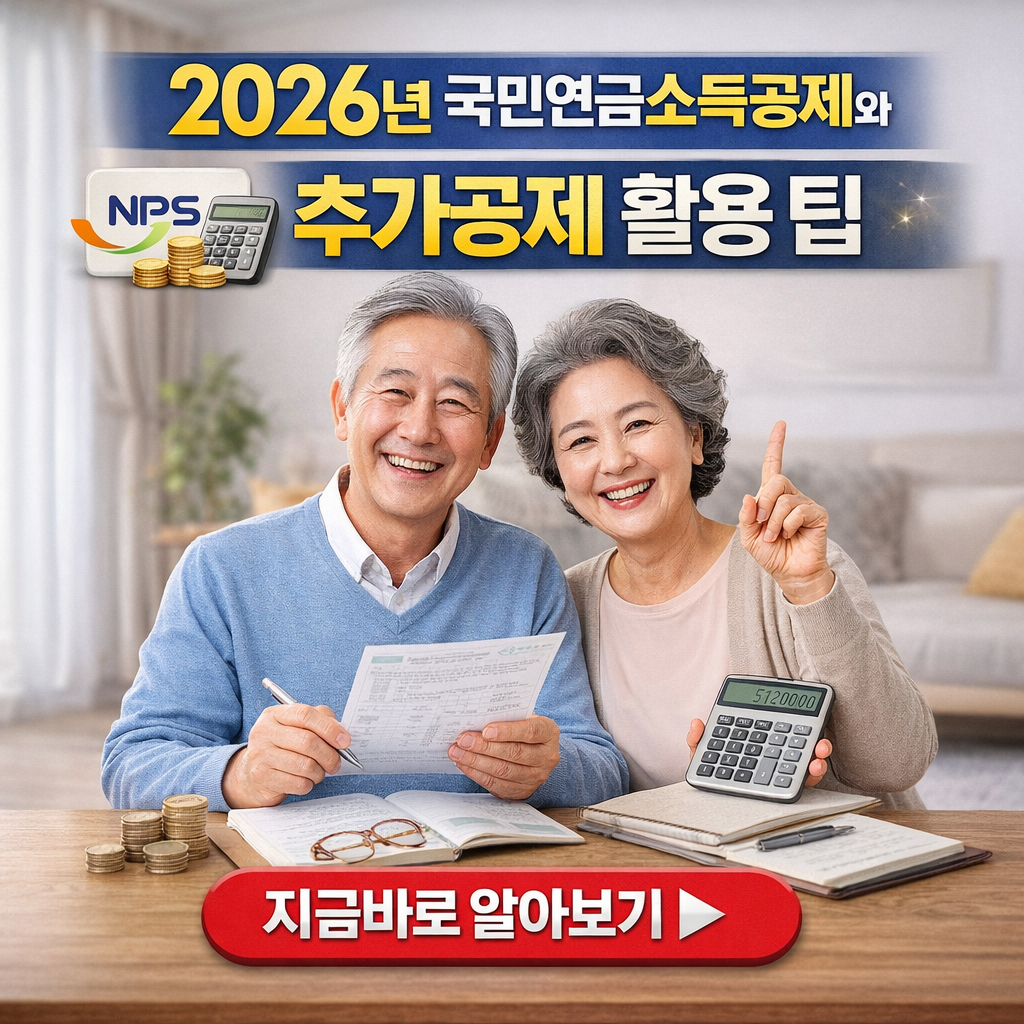 "국민연금 세금 안 내려면?" 2026년 연금소득공제와 추가공제 활용 팁