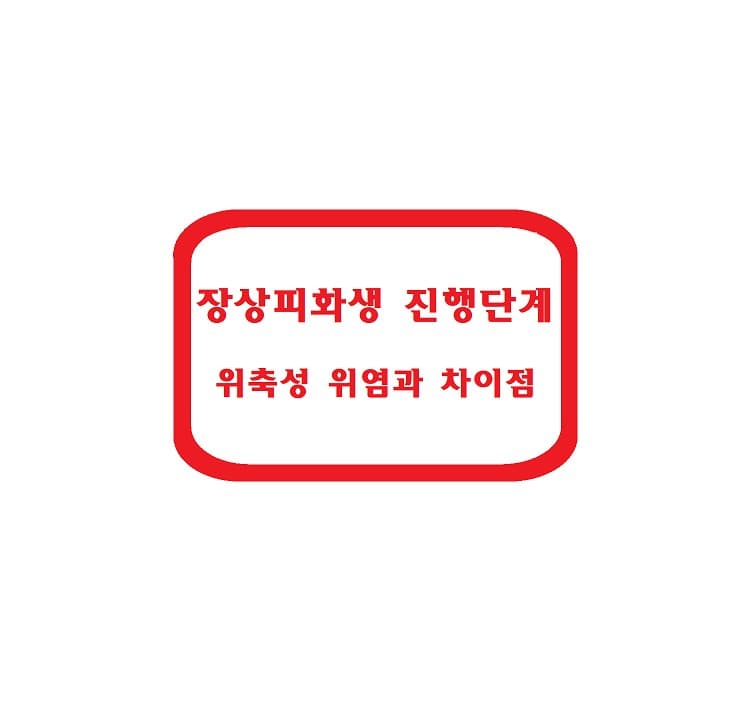장상피화생 진행 단계 – 위축성 위염과 차이점