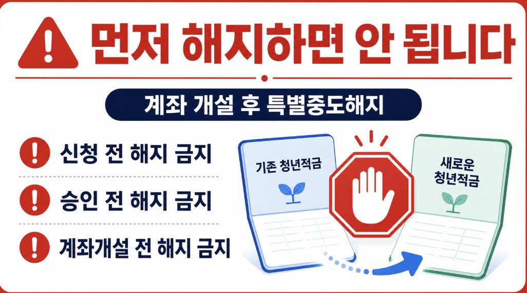 [2026 최신] 청년미래적금 갈아타기 총정리: 신청&middot;5부제&middot;도약계좌 해지 순서