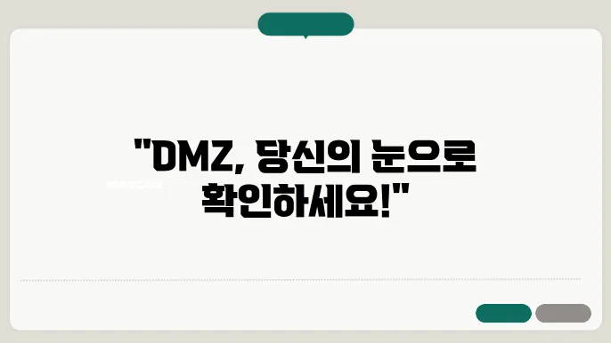 dmz 방문 신청절차