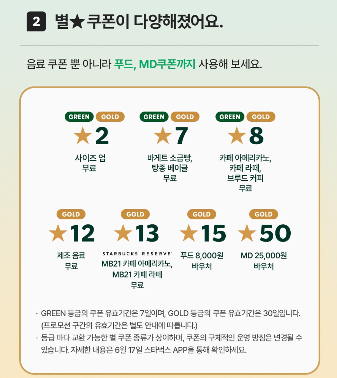 변경되는 스타벅스 리워드 혜택 쿠폰 소개 총정리