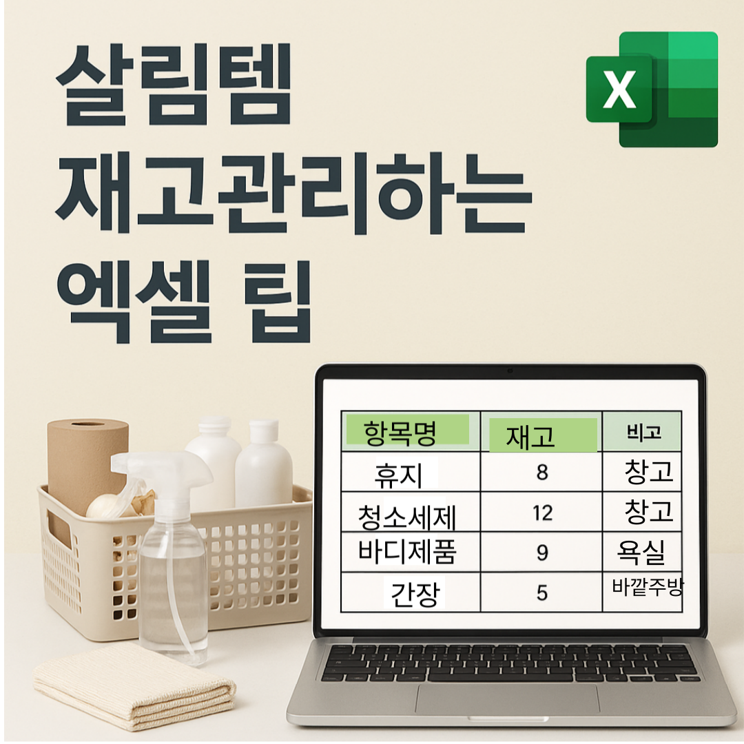 살림템 재고관리하는 엑셀 팁